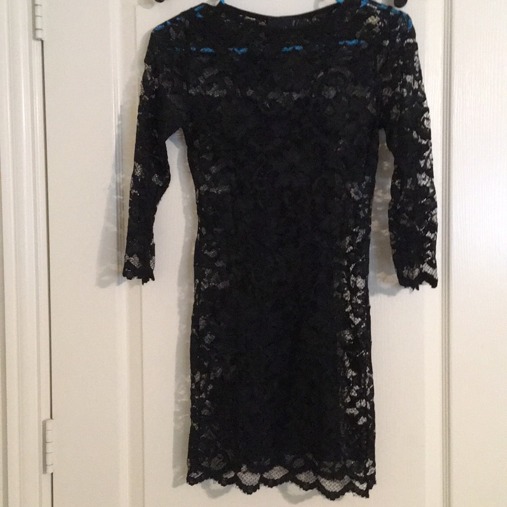 Asos Petite Slash Neck Lace Dress